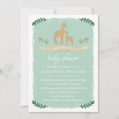 Cute Deer Neutral Baby shower Kaart (Voorkant)