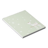 Cute Deer | Sage Green | Kerstmis Notitieblok (Schuin)