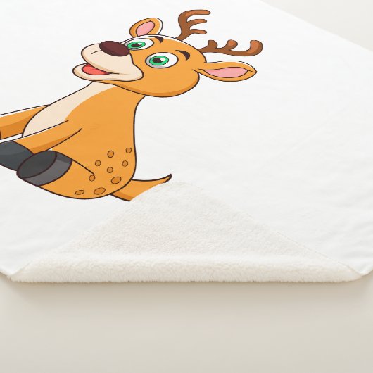 Cute Deer Sherpa Deken (3/4)