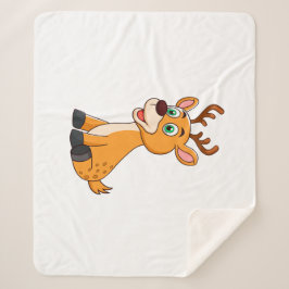 Cute Deer Sherpa Deken