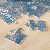 Cute Deer Snowflake Merry Kerstmis Kinderen Legpuzzel (Zijkant)