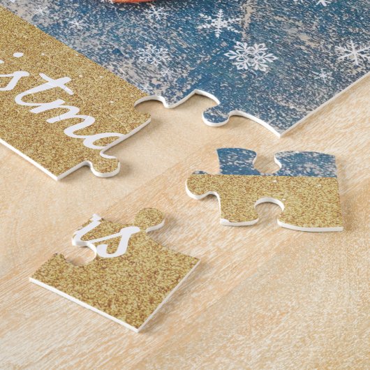 Cute Deer Snowflake Merry Kerstmis Kinderen Legpuzzel (Zijkant)