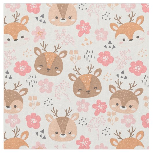Cute Deer Stof (Close Up)