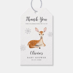 Cute Deer Theme Gender Neutral Winter Baby shower Cadeaulabel