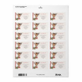 Cute deer whimsical boho Christmas custom Etiket (Full Sheet)