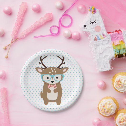 Cute Deer woodlanddieren bord (Feest)