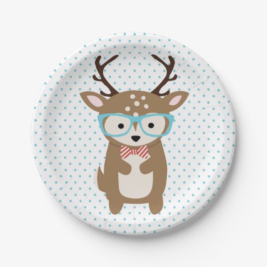 Cute Deer woodlanddieren bord (Voorkant)