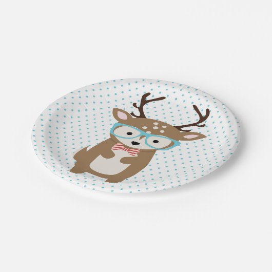 Cute Deer woodlanddieren bord (Gekanteld)