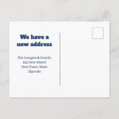 Cute Delft Blue Giraffes New Address Moving Briefkaart (Achterkant)