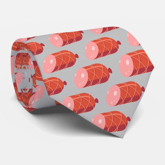 Cute deli salami tiered Patroon food Stropdas (Opgerold)