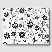 Cute Delicate Black Flowers Gastenboek (Achterkant)