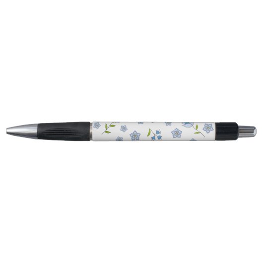 Cute Delicate blue flower patroon Pen (Voorkant)