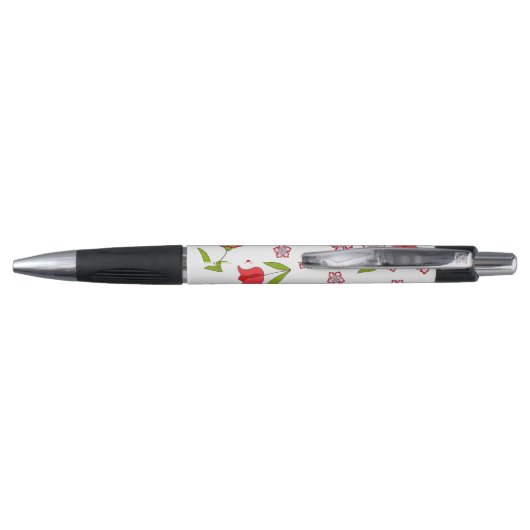 Cute Delicate red bloemen patroon Pen (Achterkant)