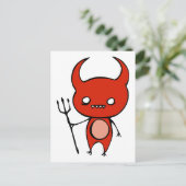 Cute Demon Briefkaart (Staand voorkant)