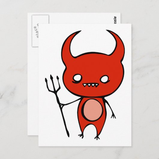 Cute Demon Briefkaart (Voorkant / Achterkant)