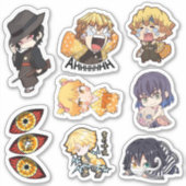 Cute Demon Hunters Stickers – Chibi Slayer Stijl (Voorkant)