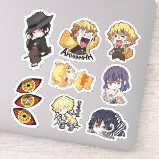 Cute Demon Hunters Stickers – Chibi Slayer Stijl