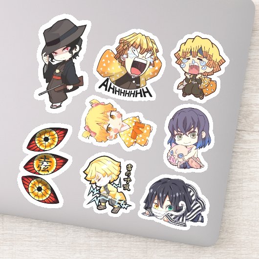 Cute Demon Hunters Stickers – Chibi Slayer Stijl (Detail)
