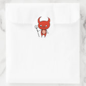 Cute Demon Ronde Sticker (Tas)