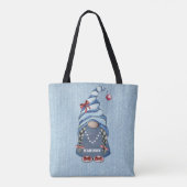 Cute Denim Girl Tote Bag (Achterkant)