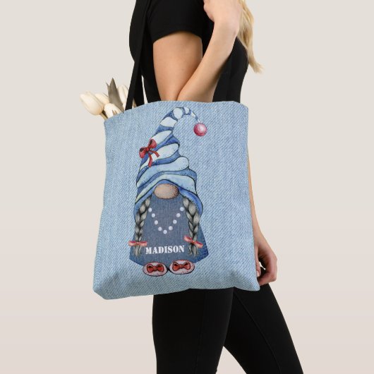 Cute Denim Girl Tote Bag (Dichtbij)