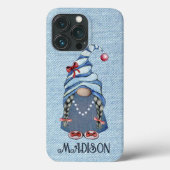 Cute Denim Gnome Girl Case-Mate iPhone Case (Achterkant)