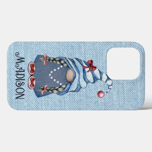 Cute Denim Gnome Girl Case-Mate iPhone Case (Achterkant (horizontaal))