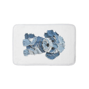 Cute Denim Patchwork Honden Illustratie Badmat