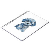 Cute Denim Patchwork Honden Illustratie Notitieboek (Linkerzijde)