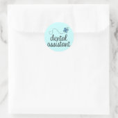 Cute Dental Assistant Ronde Sticker (Tas)