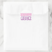 Cute Dental Hygienists Rock Ronde Sticker (Tas)