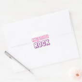 Cute Dental Hygienists Rock Ronde Sticker (Envelop)
