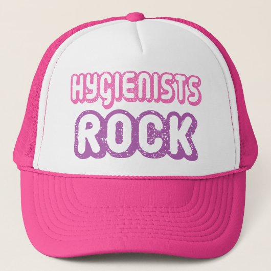 Cute Dental Hygienists Rock Trucker Pet (Voorkant)