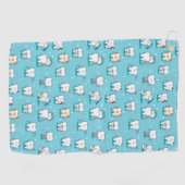 Cute Dental Pattern Golfhanddoek (Horizontaal)