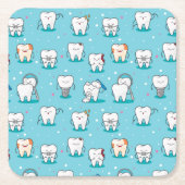Cute Dental Pattern Kartonnen Onderzetters (Voorkant)
