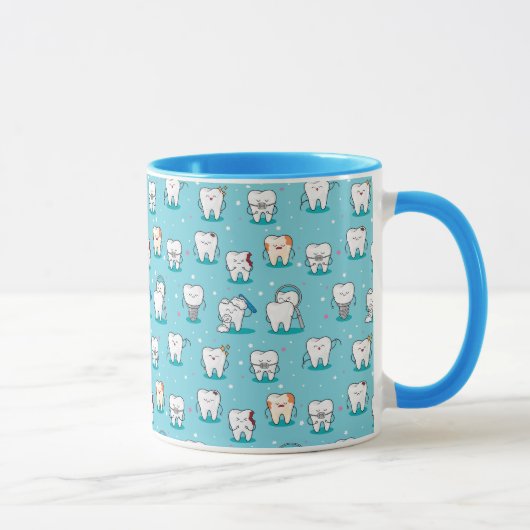 Cute Dental Pattern Mok (Rechts)