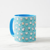 Cute Dental Pattern Mok (Voorkant links)