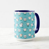 Cute Dental Pattern Mok (Voorkant rechts)