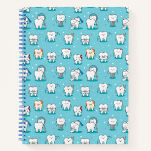 Cute Dental Pattern Notitieboek