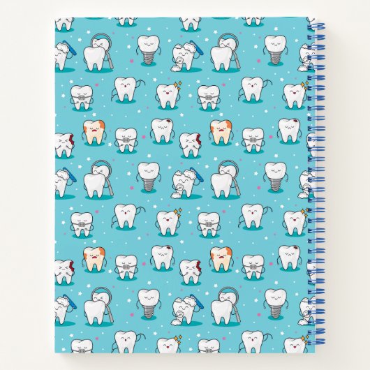Cute Dental Pattern Notitieboek (Achterkant)