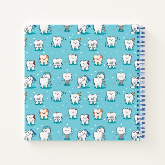 Cute Dental Pattern Notitieboek (Achterkant)