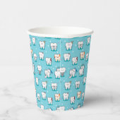 Cute Dental Pattern Papieren Bekers (Rechts)