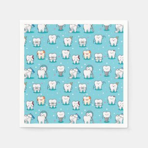 Cute Dental Pattern Servet