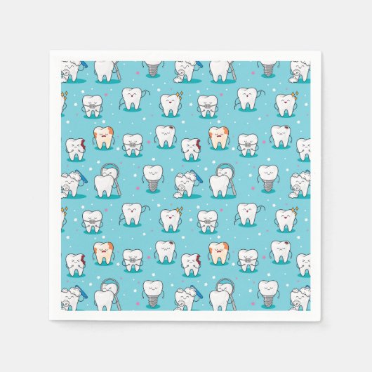 Cute Dental Pattern Servet (Voorkant)