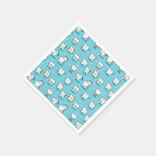 Cute Dental Pattern Servet (Hoek)