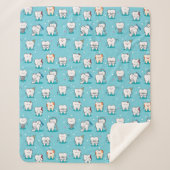 Cute Dental Pattern Sherpa Deken (Voorkant)