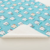 Cute Dental Pattern Sherpa Deken (3/4)