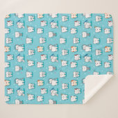 Cute Dental Pattern Sherpa Deken (Voorkant (horizontaal))