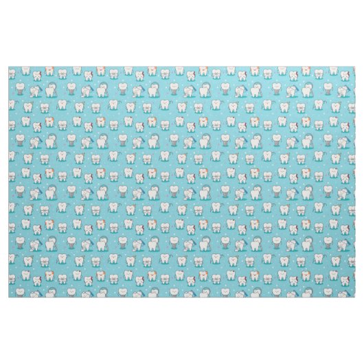 Cute Dental Pattern Stof (Fat Quarter)