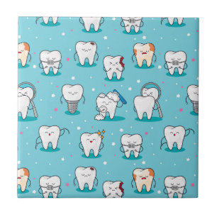 Cute Dental Pattern Tegeltje